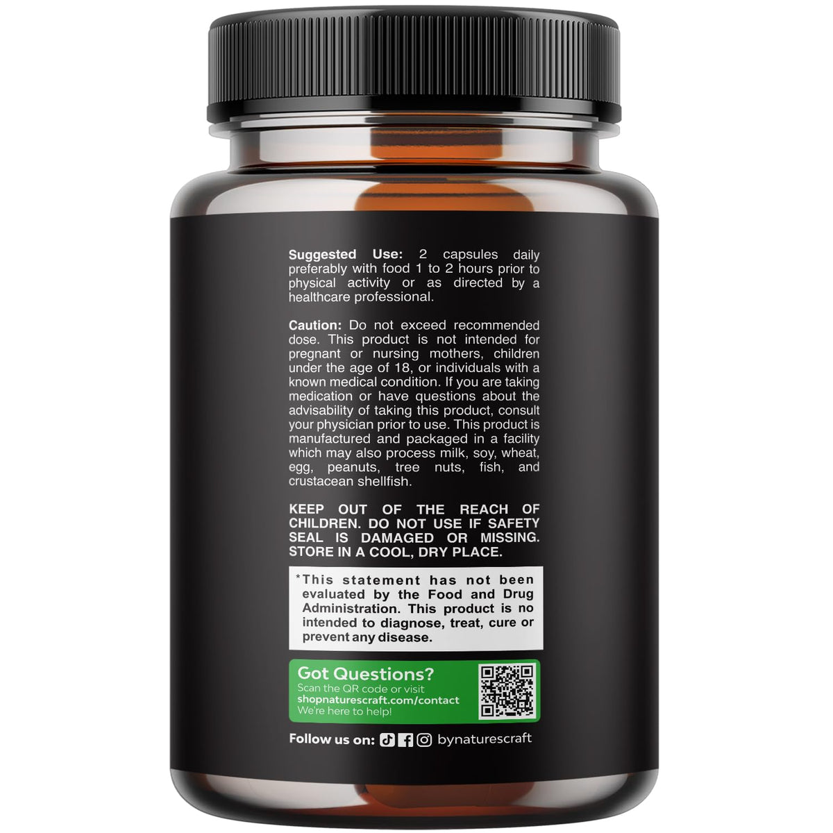 Horny Goat Weed for Men - Extra Strength Male Supplement with Black Maca Root, Tongkat Ali, Saw Palmetto & Panax Ginseng Extract for Stamina & Energy - 60 Count