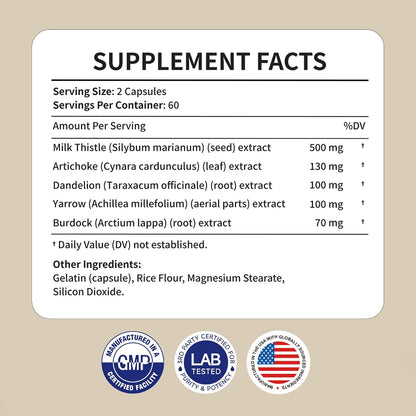 ‌Liver Protector – Liver Support Supplement with Milk Thistle, NAC & Turmeric | Helps with Digestive Comfort, Gluten-Free & Vegan Capsules (60 Count)‌