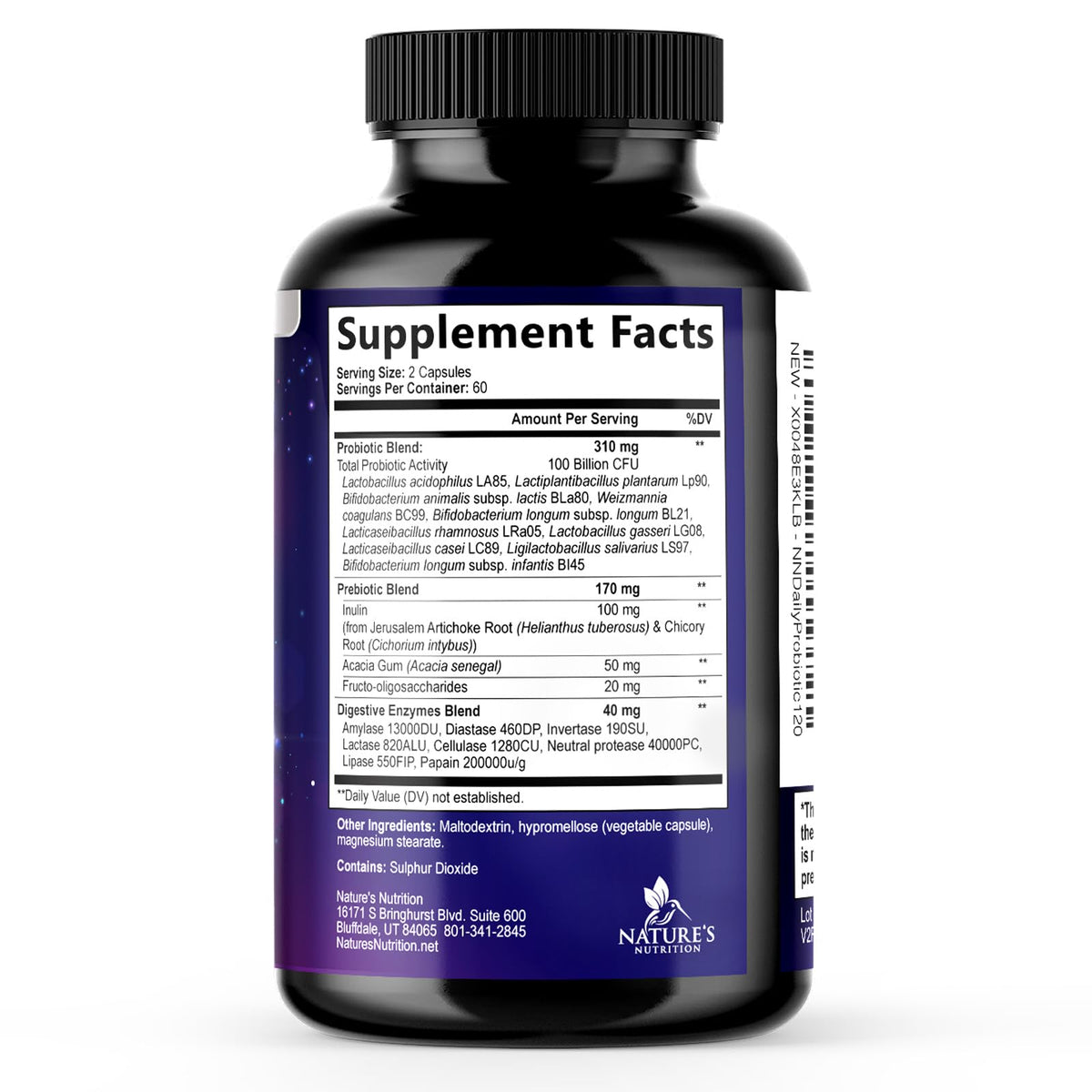 Probiotics 100 Billion CFU Per Serving - 10 Premium Strains + Prebiotics - Best Probiotic Supplement for Women & Men - Supports Immune, Digestive Health,