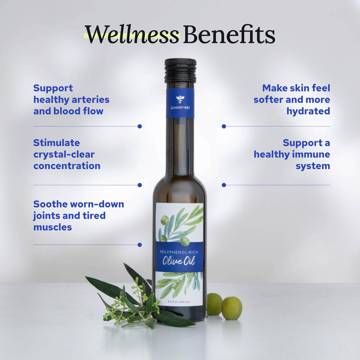 Gundry MD® Organic Extra Virgin First Cold Press Moroccan Polyphenol Rich Olive Oil (Olive Oil) (1)