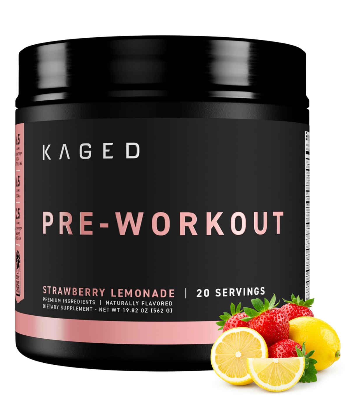 Kaged Original Pre Workout Powder | Fruit Punch | Pre-Workout with Creatine, Beta Alanine, L-Citrulline, BCAAs | 274 mg Caffeine | Pre Supplements for Men & Women | 20 Servings