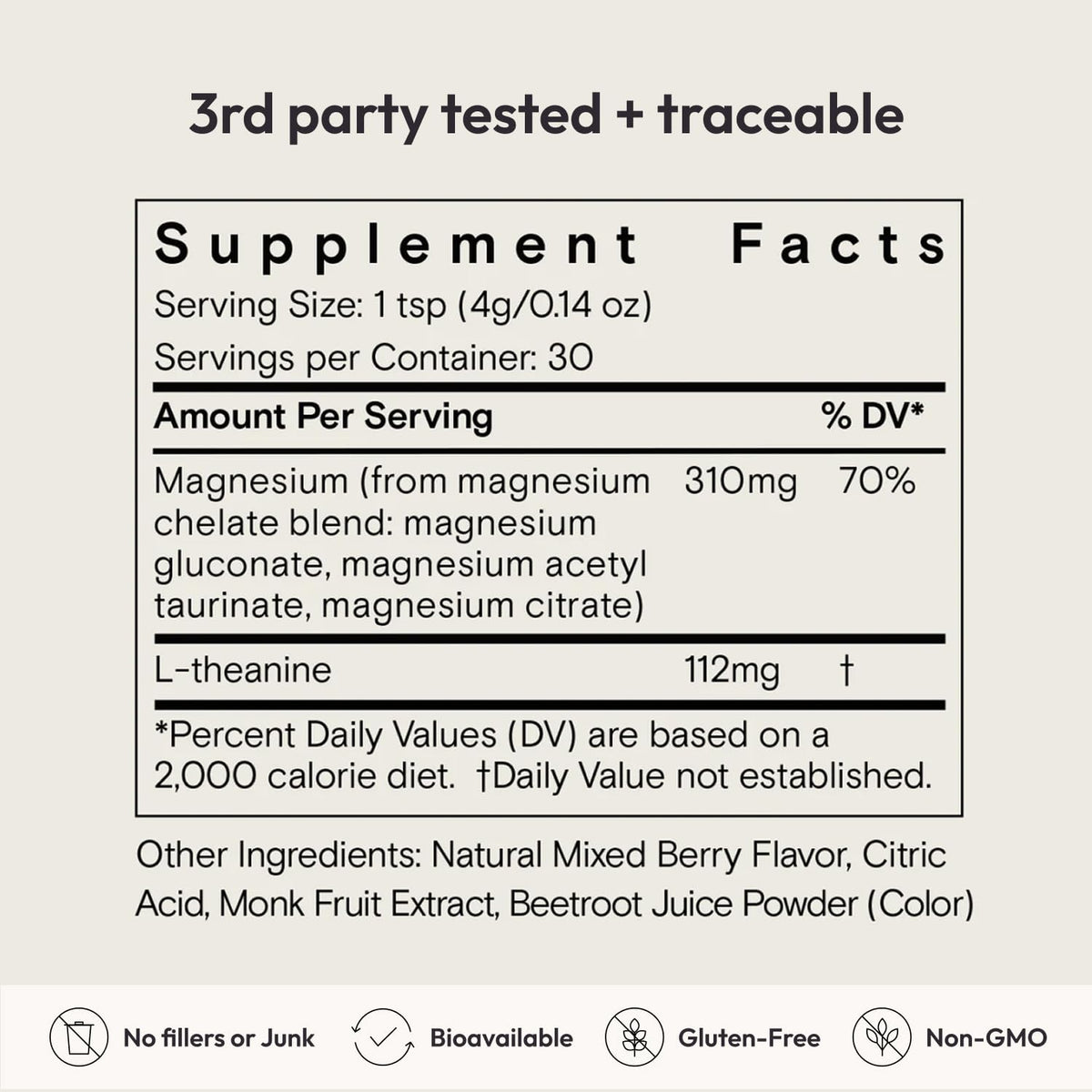 Moon Juice Magnesi-Om Magnesium Powder Supplement - Chelated Magnesium Complex + L-Theanine Blend for Rest, Relaxation & Regularity