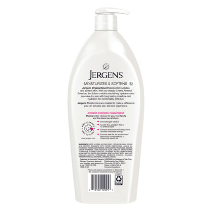 Jergens Original Scent Dry Skin Body Lotion, Hand and Body Moisturizer, Cherry Almond Essence