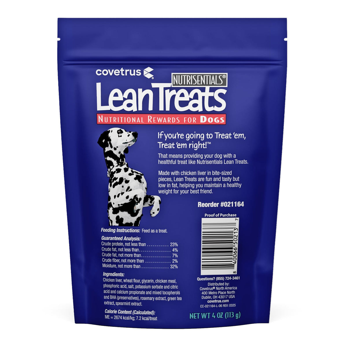 Covetrus Nutrisential Lean Treats for Dogs - Small, Medium & Large Dogs (K9) - Nutritional Low Fat, Bite-Size - Soft Chicken Flavor - Chicken Flavor - 3 Pack - 4oz