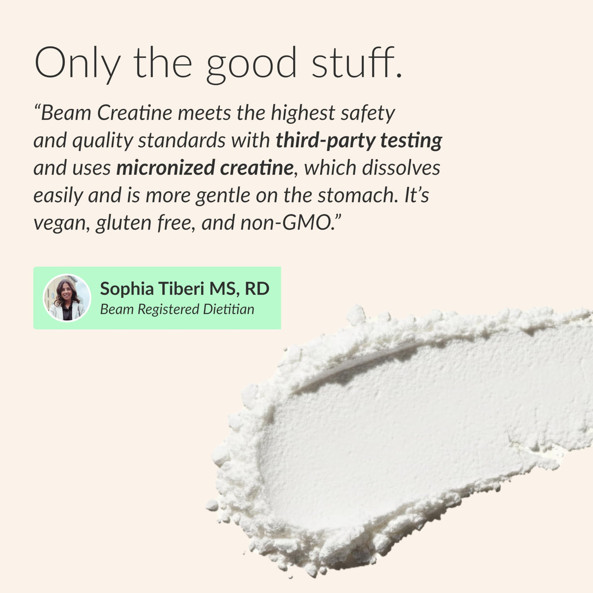 BEAM Creatine Monohydrate Powder – 5g Micronized Creatine Monohydrate, Third Party Tested Creatine for Women & Men, Muscle Strength, Growth, Recovery & Cognitive Support, Unflavored, 30 Servings