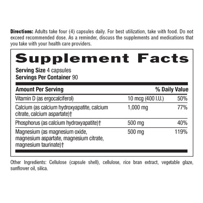 Country Life Target-Mins Calcium Magnesium with Vitamin D, 240 Capsules