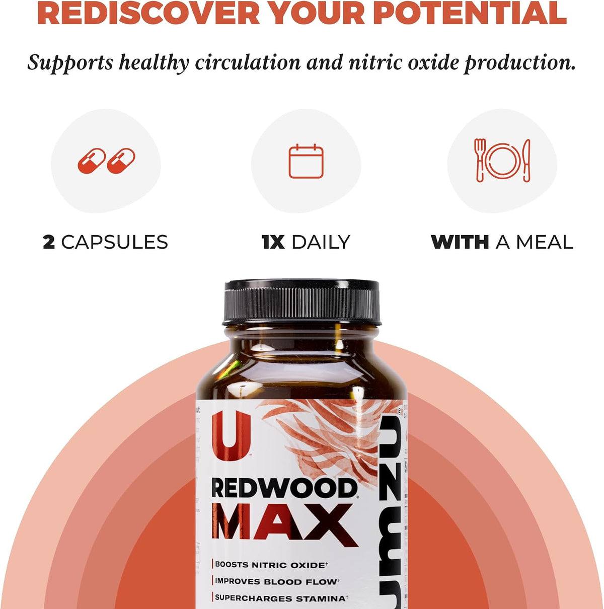 UMZU Redwood Max Nitric Oxide Booster, 1 Month Supply