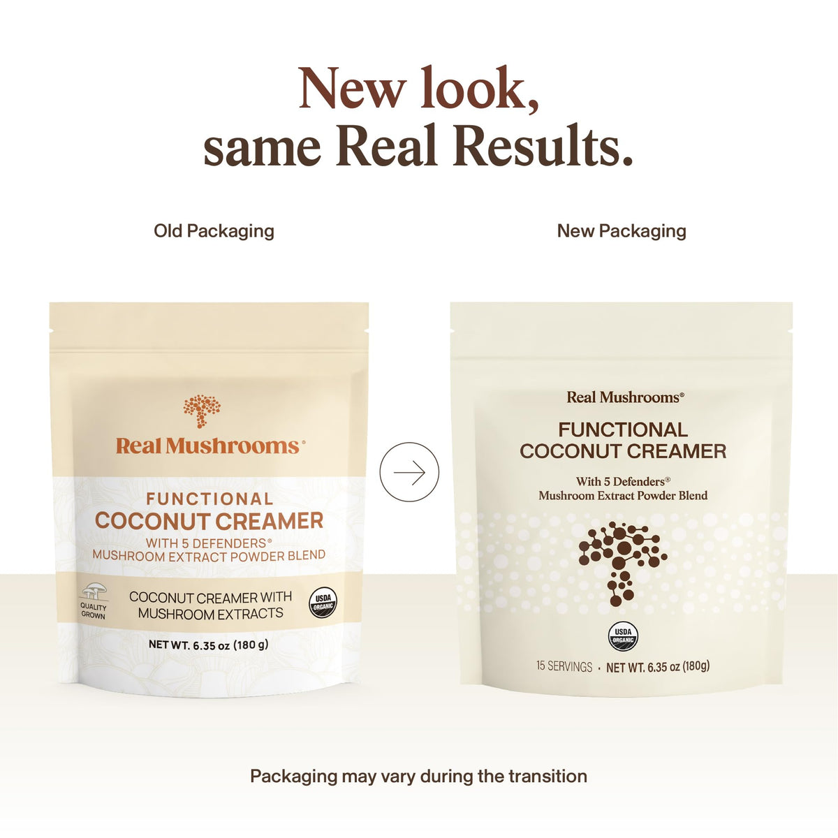 Real Mushrooms Functional Coconut Creamer with Reishi, Lucuma & Ceylon Cinnamon – Organic, Dairy-Free – Vegan Coffee Creamer for Smoothies & Drinks – 90 Servings Organic Cream Coconut Powder