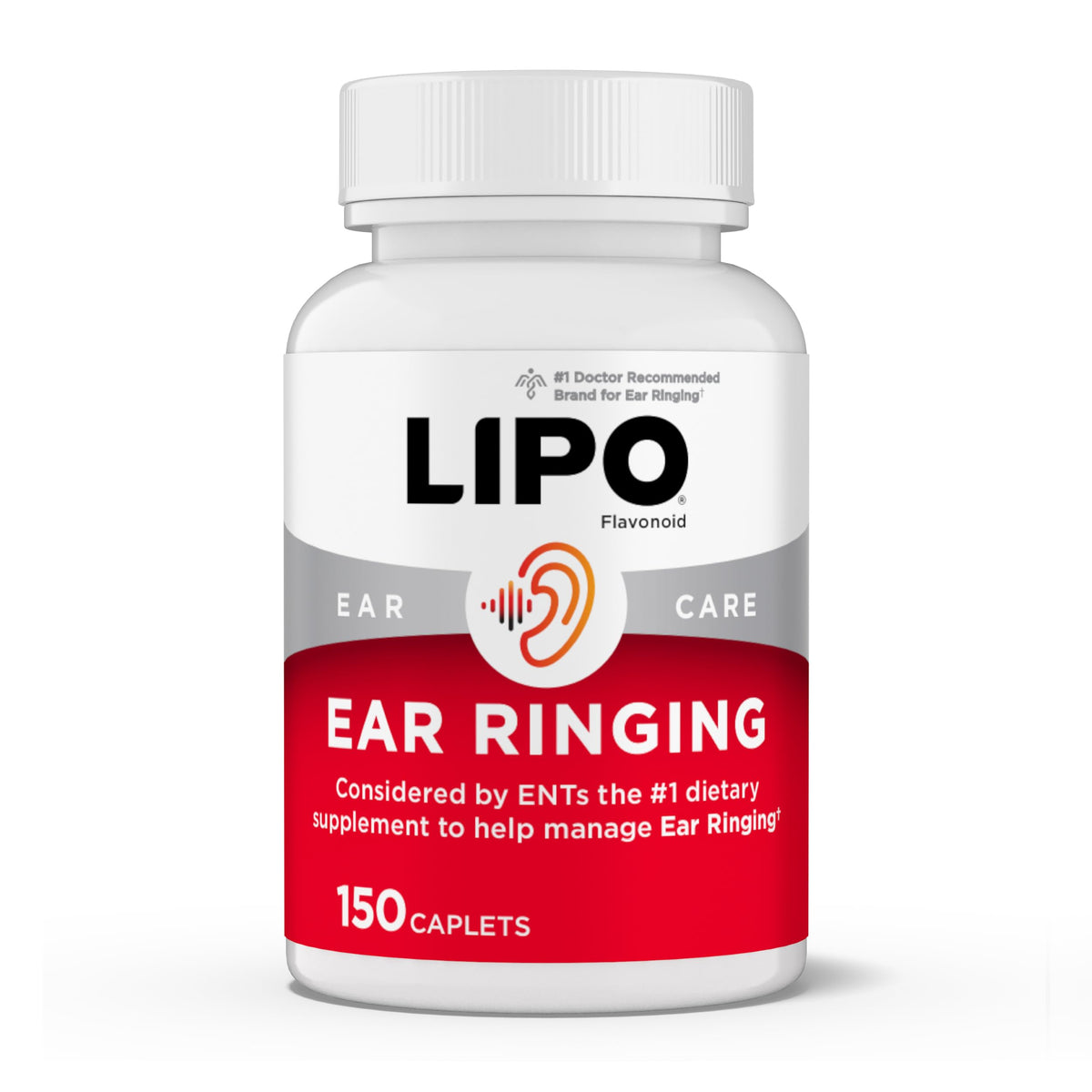Lipo-Flavonoid Ear Ringing - Doctor-Recommended for Ringing Ears - Clinically Proven Lemon Bioflavonoid Complex with Vitamins C, B1, B2, B6, B12