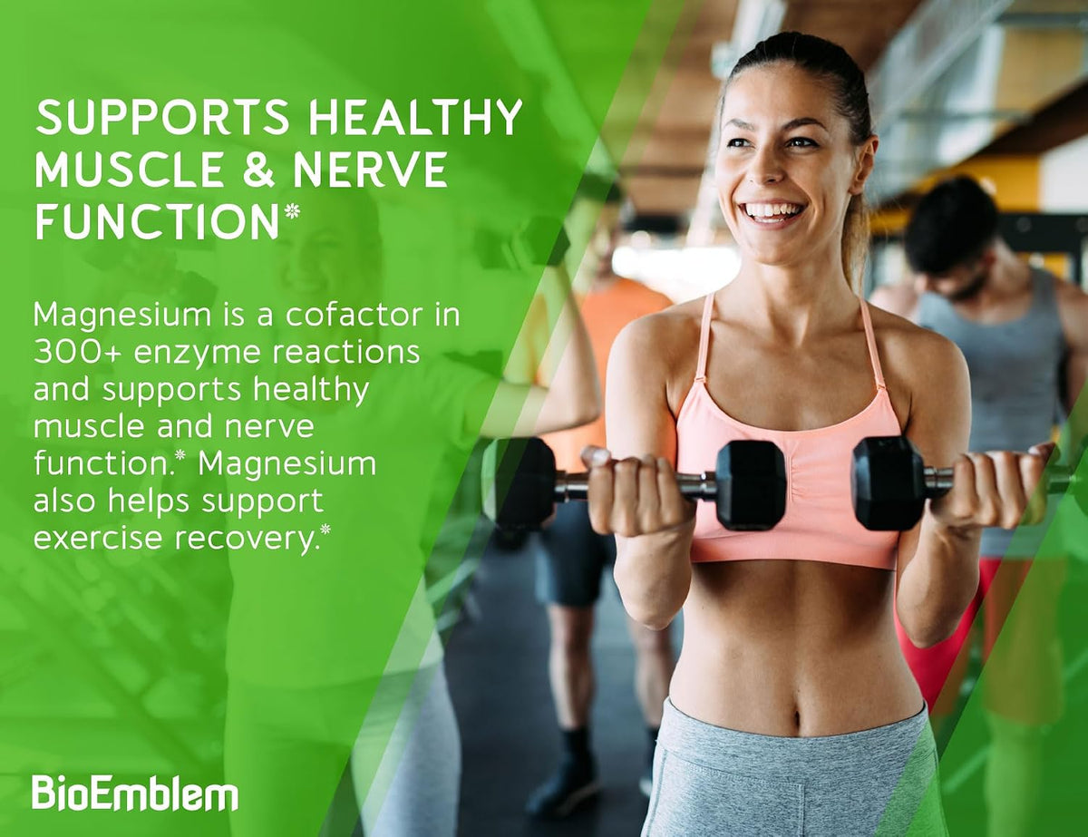 BioEmblem Adults Triple Magnesium Complex and Vitamin D3 K2 and Vitamin B-Complex - 270 Count