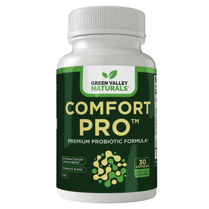 ComfortPro™ Daily Probiotics for Digestive Health | Constipation Relief & Bloating Support for Women & Men | Gut Cleanse with Zinc | Helps Reduce Gas & Promotes Digestive Regularity | Valley Formula GREEN VALLEY NATURALS buy supplements Au
