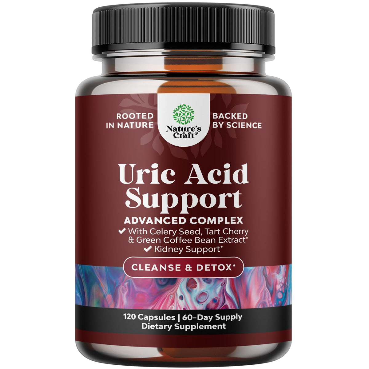 Green Coffee Bean Extract for Uric Acid Cleanse & Detox - Green Coffee Beans with Turmeric, Tart Cherry & Celery Seed for Adults - Uric Acid Flush for Antioxidant Support - Kidney Cleanser - 120 Ct