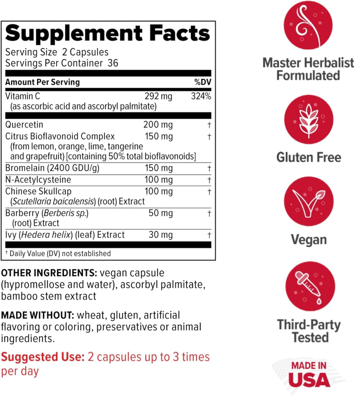 Redd Remedies Adult Sinus Support, 72 Capsules, and Lung Care, 80 Capsules
