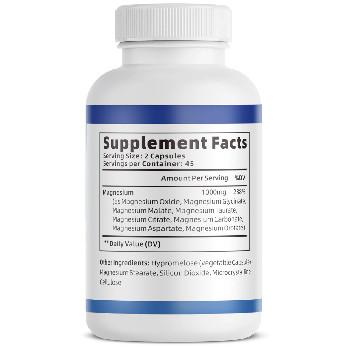 Triple Magnesium Complex for Women and Men, Magnesium Glycinate 400mg, Malate, Citrate, High Absorption Chelated Magnesium Supplement Support Sleep, Muscle, Non-GMO, Gluten Free - 240 Capsules
