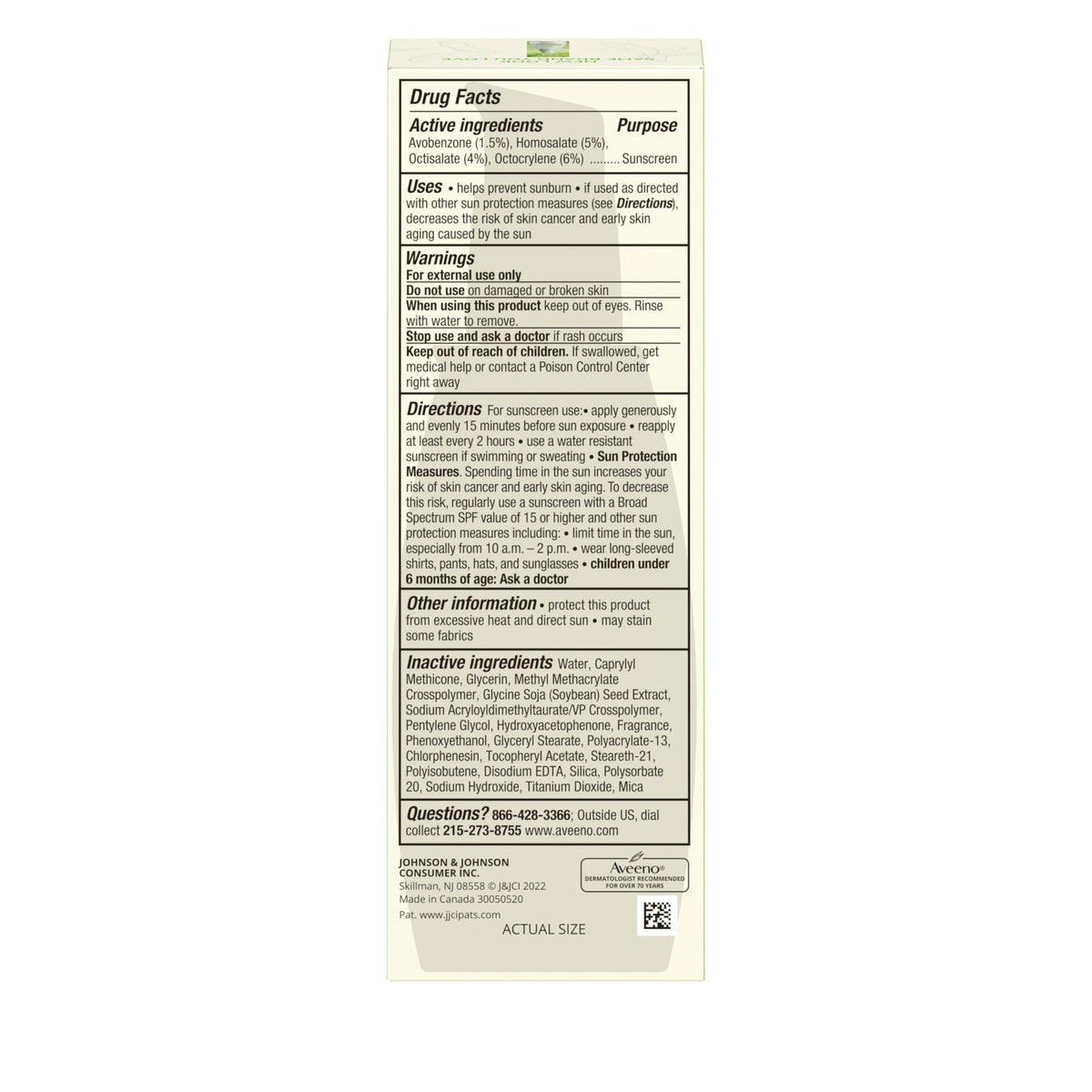 Aveeno Positively Radiant Face Moisturizer with SPF 30 Sunscreen, Hydrating Facial Moisturizer with Soy Extract to Visibly Improve Skin Tone and Texture