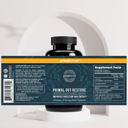 Primal Harvest Gut Restore & Multivitamin Supplements for Women and Men Multi Vitamin Capsules and Colon Cleanse Pills Bundle