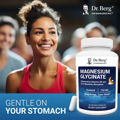 Dr. Berg Magnesium Glycinate 90ct – 4-in-1 Chelated for Muscle, Nerve, Sleep & Stress Support*– w/ D3, B6 & Zinc – 4X Lab-Tested – No Fillers – Formulated in USA, GMP-Certified Dr. Berg NutritionalsBuy Supplements Australia