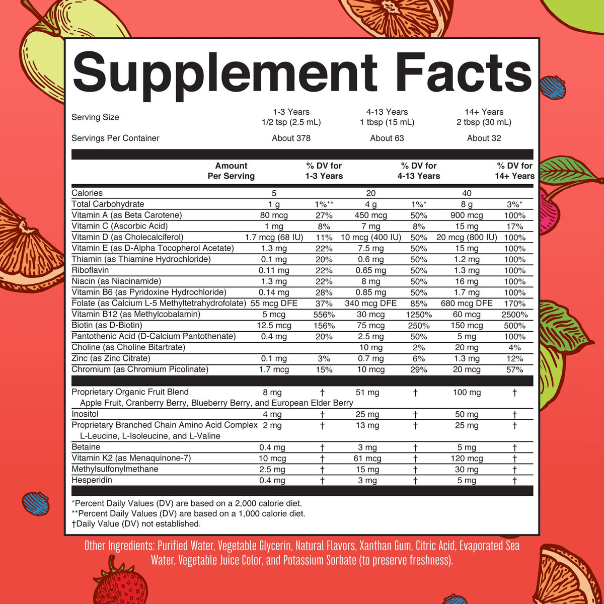 MaryRuth's Liquid Morning Multivitamin Essentials+ | Vitamin A C D E B6 B12 Biotin Zinc | Mens Womens Multivitamin | Immune Support | Beauty | Sugar Free | Vitamins for Ages 1+ | Vegan | 32 Fl Oz