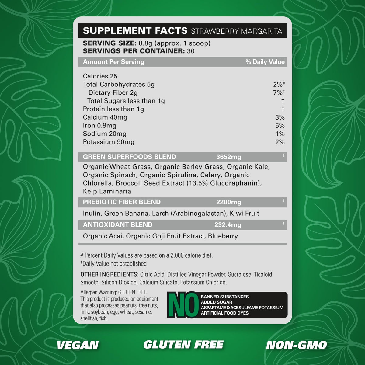 EHP Labs OxyGreens Super Greens Powder with Spirulina & Chlorella, Prebiotic Fiber, Probiotics & Digestive Enzymes – Antioxidant Green Superfood Supplement - 15 Serves (Pineapple)