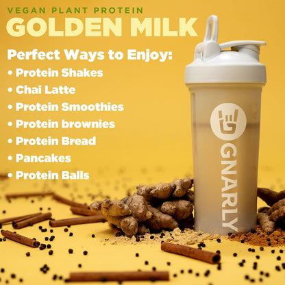 Golden Milk Vegan Protein Powder and Gnarly Performance Greens Lemon Mint (11.64 oz)