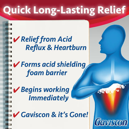 Gaviscon Extra Strength Butterscotch Antacid Tablets 60 Count