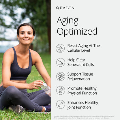 QUALIA LIFE SCIENCES Senolytic Supplement, Fisetin, Quercetin, Piperlongumin & More, Aging Supplement - Supports Optimal Cell Repair & Rejuvenation, Naturally Eliminate Zombie Cells, 1 Month Supply