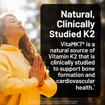 NatureWise Vegan Vitamin D3 + K2 - Natural D3 5000IU + Natural Vitamin K2 100mcg - Bone Support - High Absorption