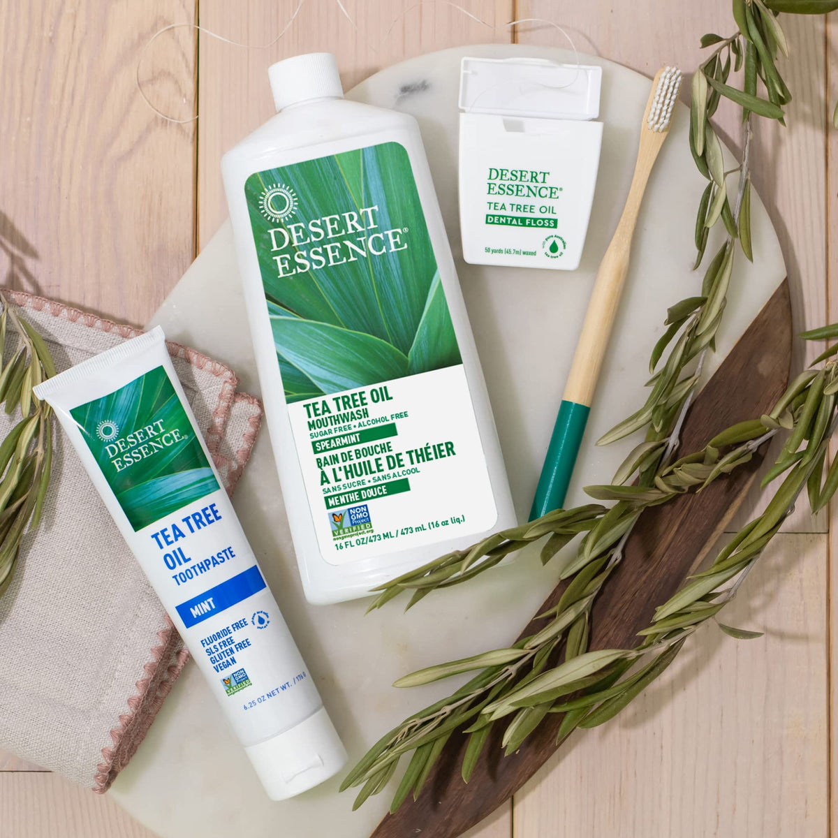 Desert Essence Tea Tree Oil Mint Toothpaste, Fluoride Free, 6.25 oz