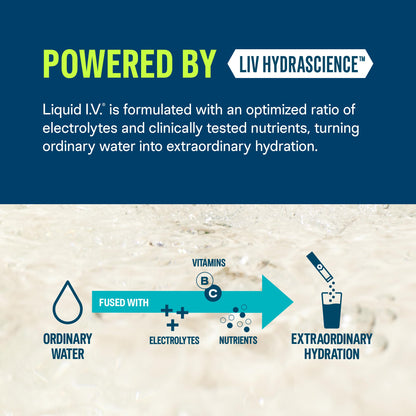 Liquid I.V.® Hydration Multiplier +Energy - BlackBerry - Peach | Electrolyte Powder Drink | 1 Pack (14 Servings)