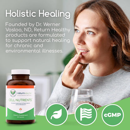 Cell Nutrients | Promotes Cell and Membrane Repair & Cell Metabolism | Helps Fight Tick-Borne Infections & More | Mitochondrial Supplements | Non-GMO, Vegan, 120 caps