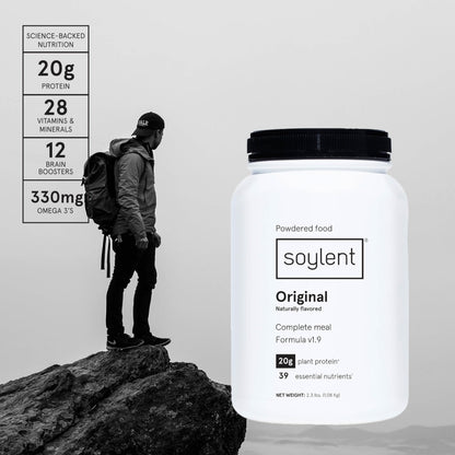 Soylent Complete Nutrition Gluten-Free Vegan Protein Meal Replacement Powder, Original, 36.8 Oz