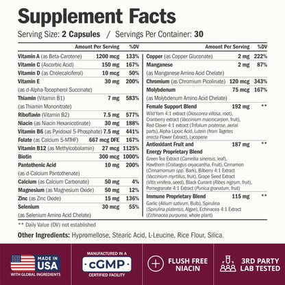 Multivitamin for Women with Methylated Vitamins and Chelated Minerals for Energy, Focus and Immune Health – Premium Daily Womens Multivitamins & Multiminerals – 60 Capsules Vimerson Health buy supplements Au