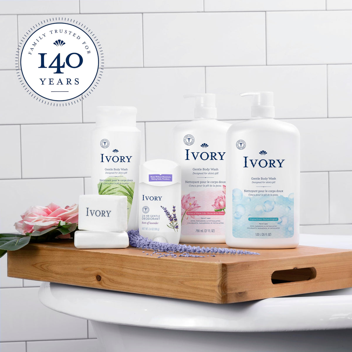 Ivory Body Wash, Designed for the Whole Family, Gentle Formula, Free of Dyes Heavy Perfumes Parabens Phthalates & Silicones