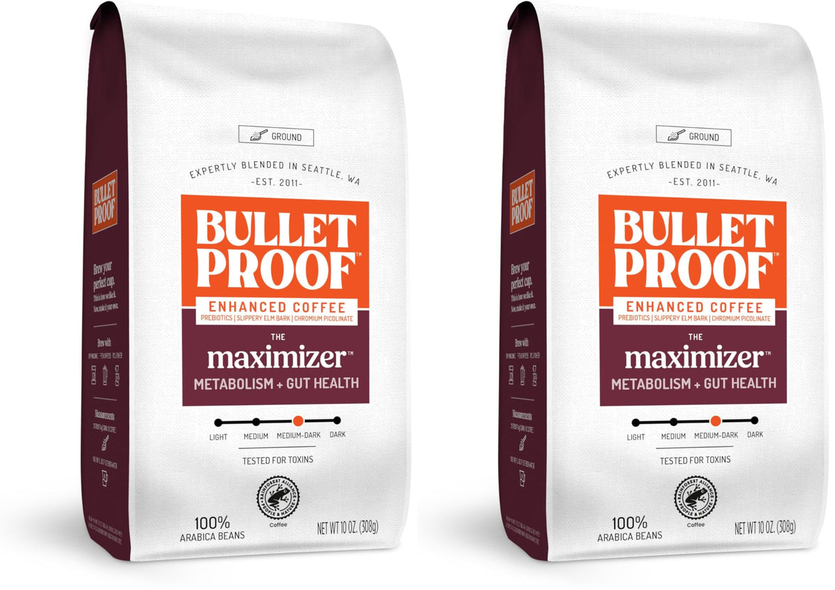 Bulletproof High Achiever Mushroom Coffee Grounds with Lion's Mane, B Vitamins & Adaptogens, Energy and Focus, Medium-Dark Roast, 10 oz
