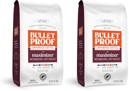 Bulletproof High Achiever Mushroom Coffee Grounds with Lion's Mane, B Vitamins & Adaptogens, Energy and Focus, Medium-Dark Roast, 10 oz