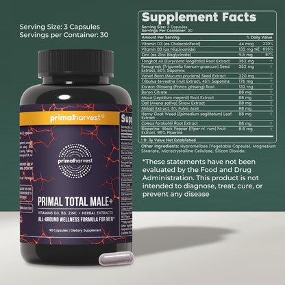 Primal Harvest Daily Two-Step Routine | Ashwagandha + Total Male | 2 Pack | 30 Day Supply