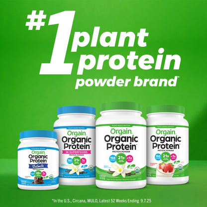 Orgain Organic Simple Vegan Protein Powder, Vanilla - 20g Plant Based Protein, Made with less Ingredients, No Artificial Sweeteners, Gluten Free, No Dairy or Lactose, 1.25 lb (Packaging May Vary)