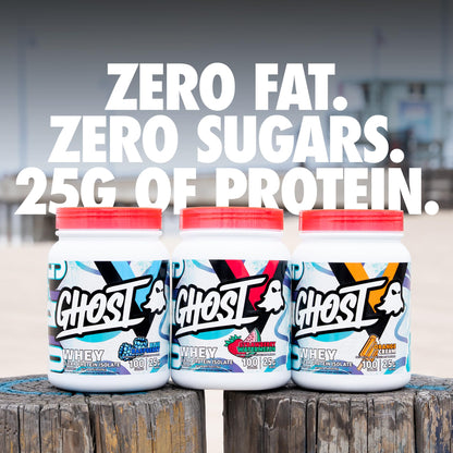 GHOST Clear Whey Isolate Protein Powder, Blue Raspberry - 1.4 LB Tub, 25G of Whey Protein - Post Workout Drink for Muscle Gain & Recovery – Sugar Free, Soy Free & Zero Fat, 20 Servings