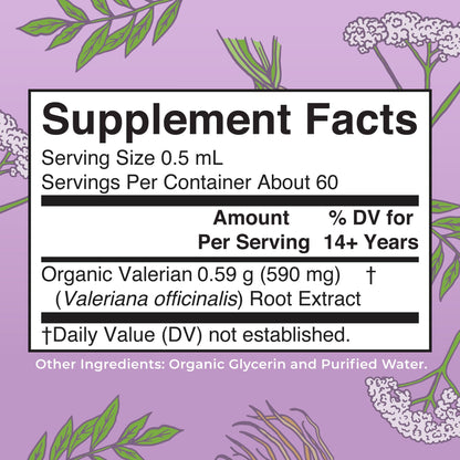 MARYRUTH'S Organics Valerian Root Liquid Drops | 2 Month Supply | Sugar Free | USDA Organic Valerian Root Drops | Support Sleep | Calm and Stress Relief