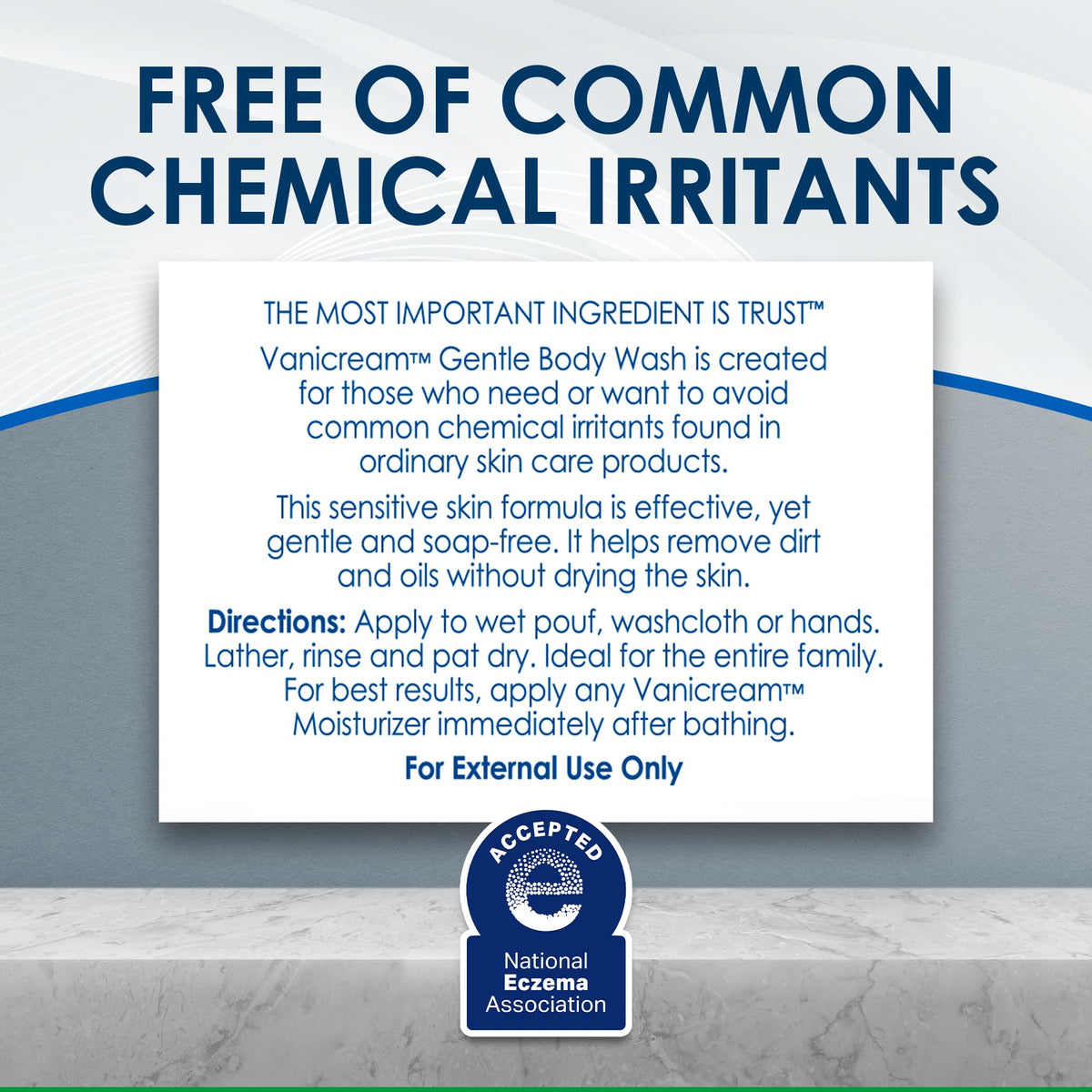 Vanicream Gentle Body Wash -12 fl oz - Formulated Without Common Irritants for Those with Sensitive Skin