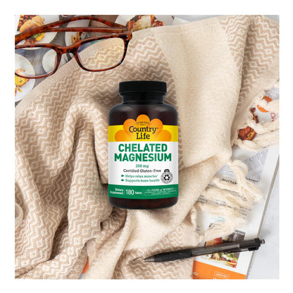 Country Life Chelated Magnesium 250 mg, 240 Tablets