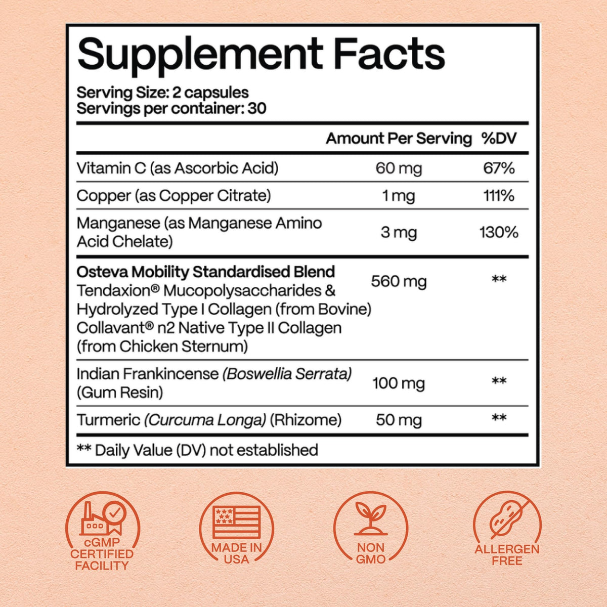 Rejuveen Osteva Joint Support Supplement for Women | High Potency Collagen, Turmeric, Boswellia | for Flexible Cartilage & Tendons,