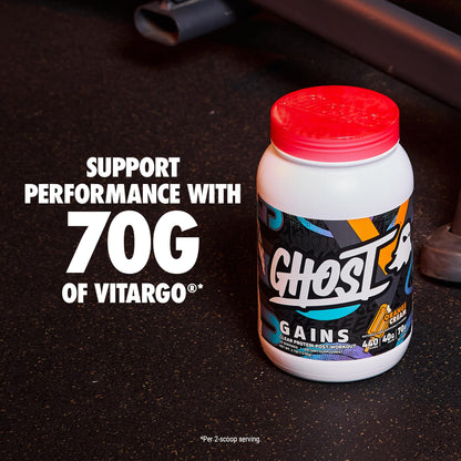 GHOST Clear Gains Mass Gainer Protein Powder - Post-Workout Weight Gainer Mix - 40g of Whey Protein Isolate, 440 Calories & 70g Vitargo Carbs - Lean Muscle Building & Recovery - Strawberry Watermelon