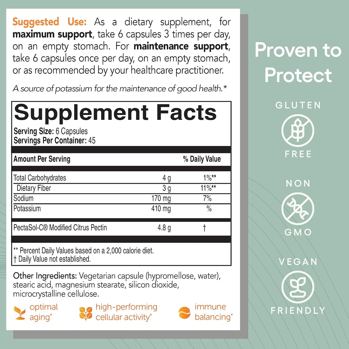 EcoNugenics Brain Health Supplement Bundle – 270 Capsules of PectaSol Modified Citrus Pectin Fiber + 120 Capsules of HonoPure Magnolia Bark Extract