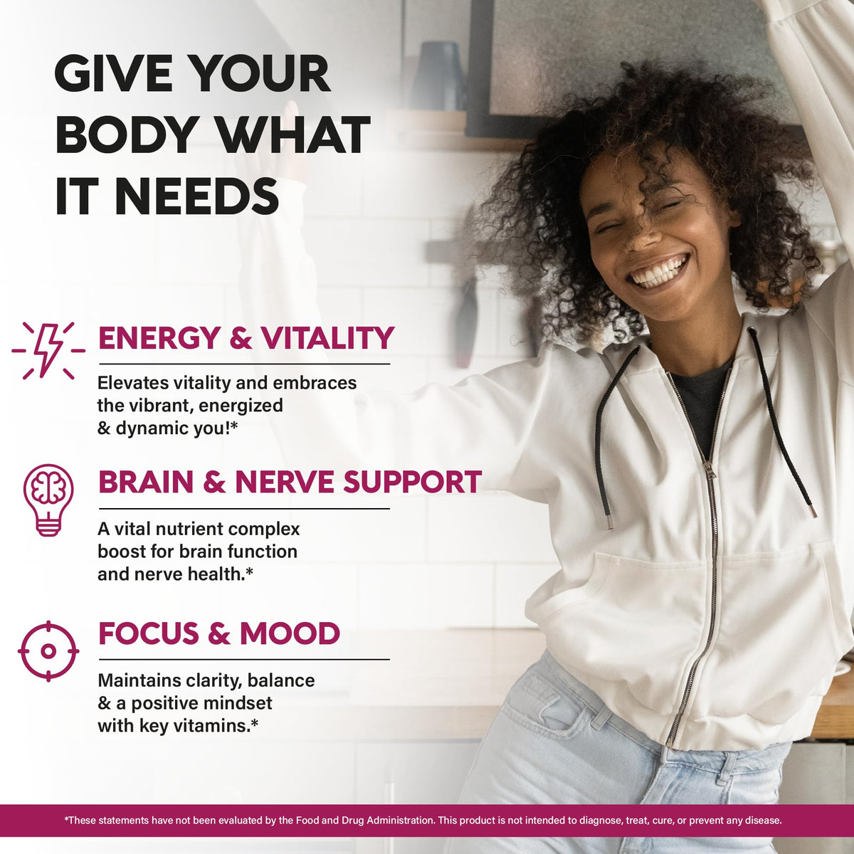 USDA Organic Vitamin B-Complex B5 Pantothenic Acid | B12 Methylcobalamin | B1 Thiamine | B6 Pyridoxine | B7 Biotin | B9 Folic | B3 Niacinamide - B Complex Liquid Drops, Natural Berry Flavor, 2fl oz