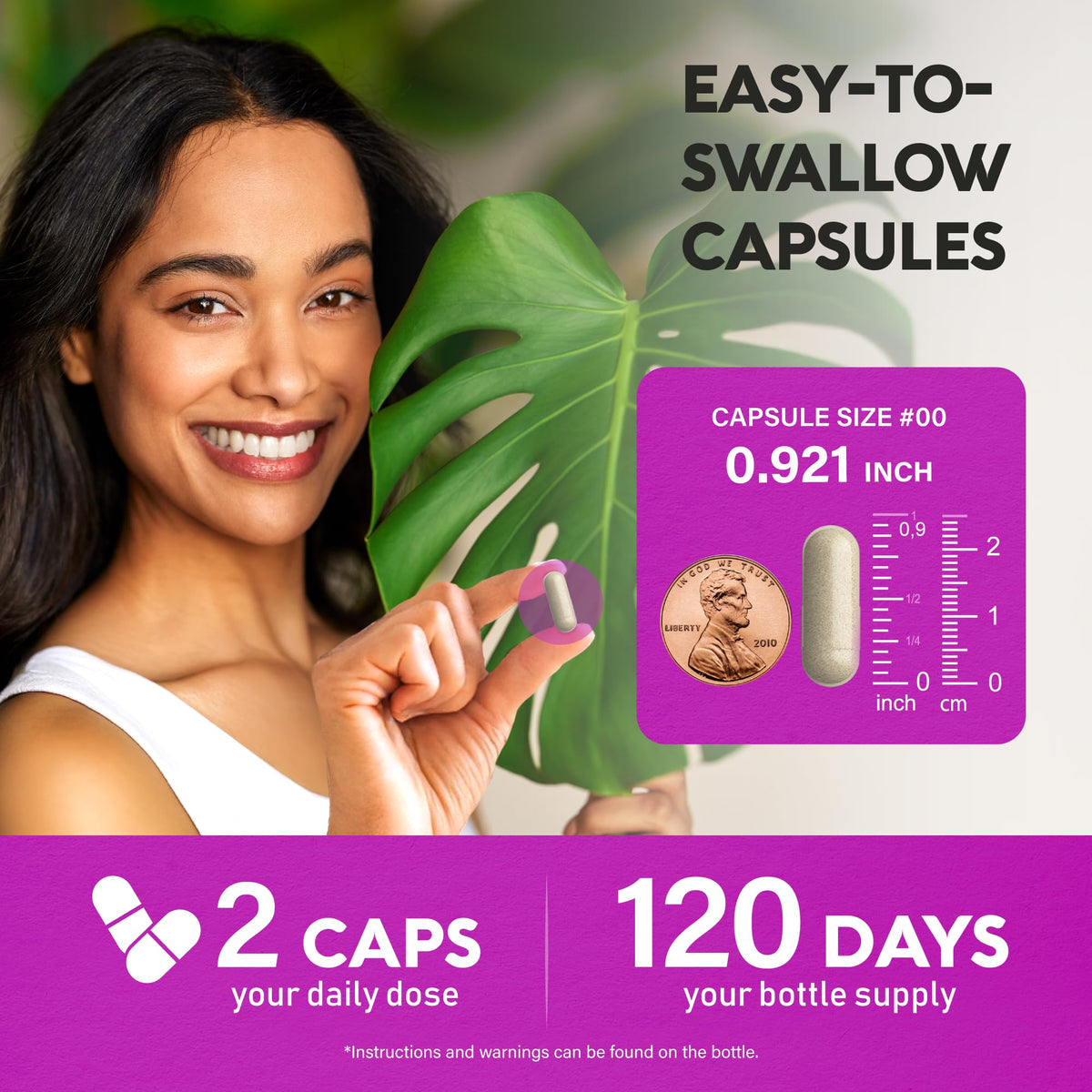 Multi Collagen Peptides - Hydrolyzed Types I, II, III, V & X - Collagen Supplement for Women 1300mg - w/ Hyaluronic Acid, Vitamins C & E - Skin, Hair, Nails & Joint Support - Lab Tested - 120 Capsules
