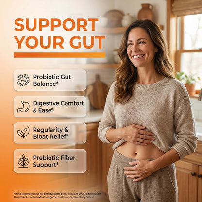 Clean Nutra Prebiotic Postbiotic Digestive Enzymes Gummies with Chicory Root, Boswellia Serrata, Turmeric, and Akkermansia | Pre+Post Probiotics Supplement