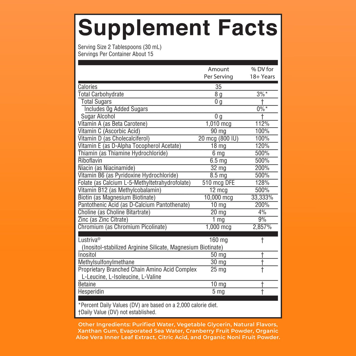 MARYRUTH'S Liquid Multivitamin + Hair Growth | Clinically Tested in Women for Thicker Hair & Facial Wrinkles | Biotin 10000mcg | Lustriva Hair Growth Supplements | Skin Care | Ages 18+ | 15.22 Fl Oz