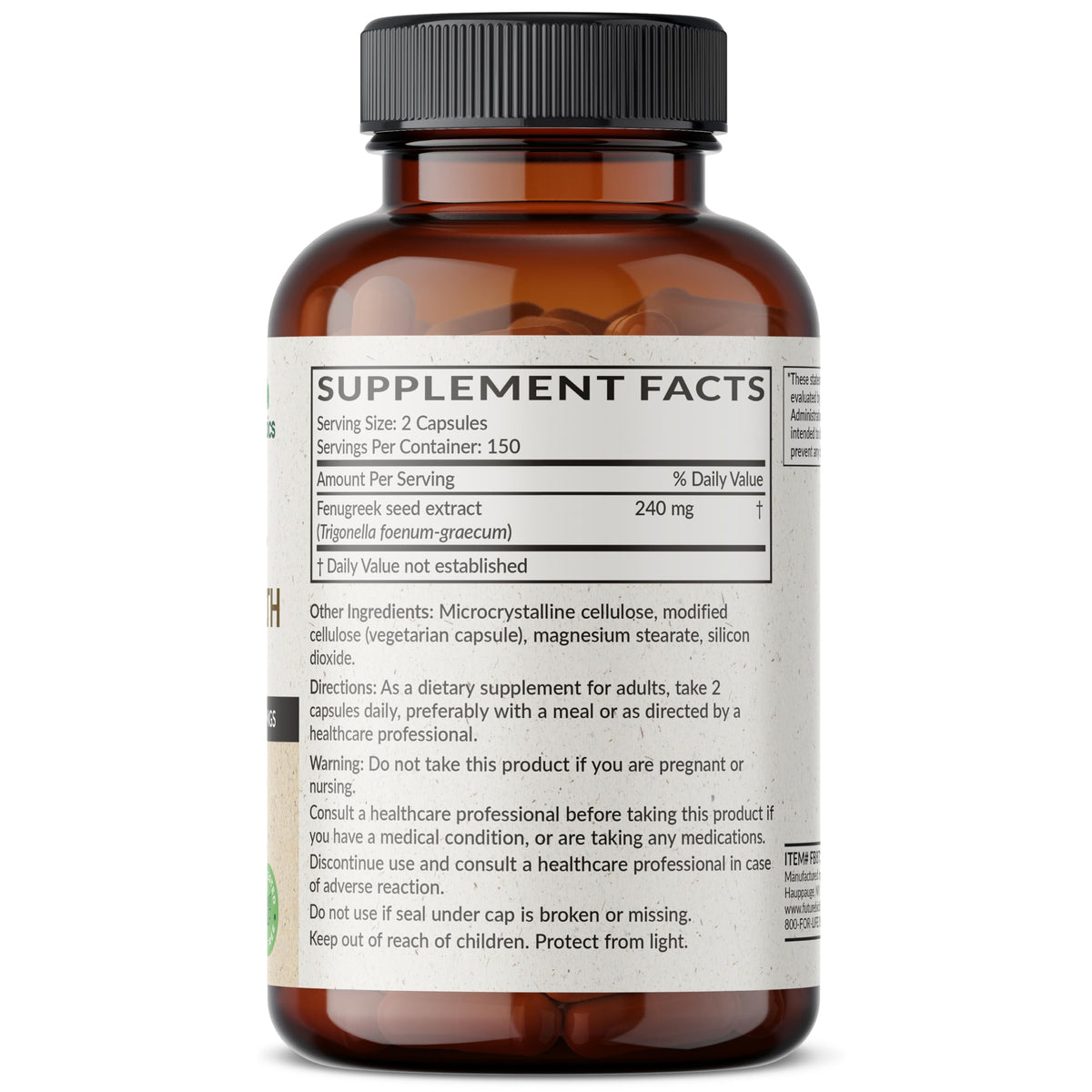 Futurebiotics Fenugreek Extra Strength Supports Overall Good Health & Well-Being, Non-GMO, 150 Vegetarian Capsules