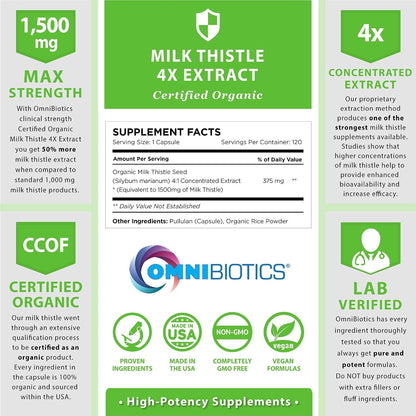 OmniBiotics The Ultimate Liver Care Package Liver Reboot + Certified Organic Milk Thistle 4X Concentrate for Comprehensive Daily Support